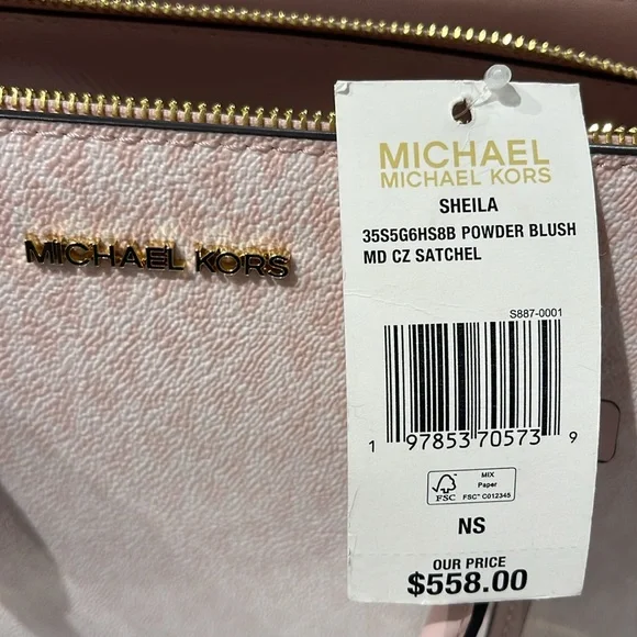 MICHAEL KORS Sheila Md Ombré Signature Logo Satchel Crossbody Bag
Powder Blush - Picture 10 of 16